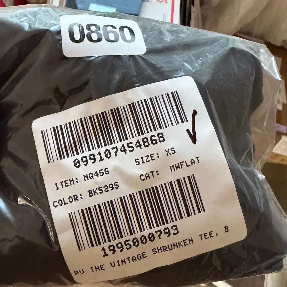 Madewell Premium Standard 01. The Shrunken Tee WMNS XS Black Charcoal Crew Neck